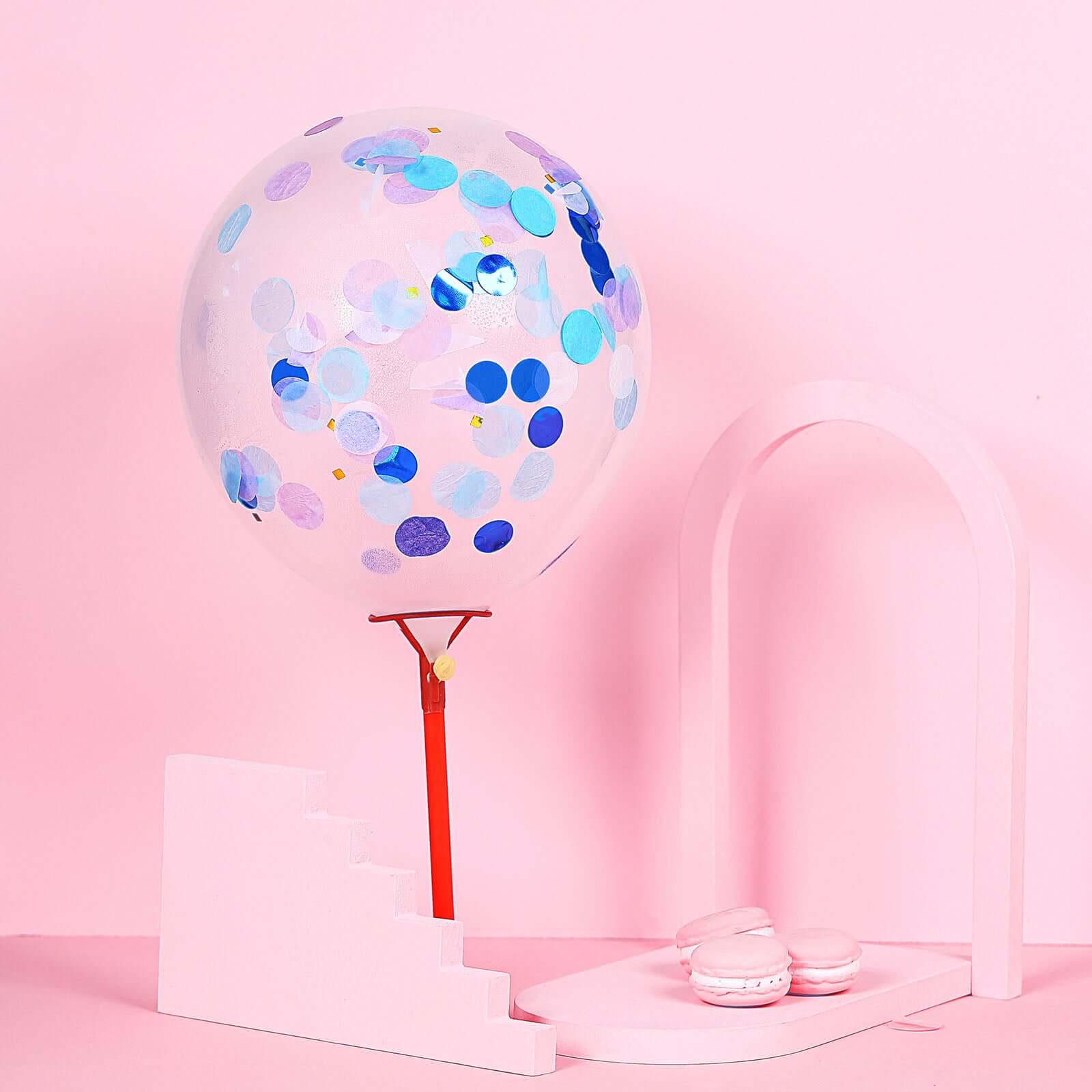 18G Bag Tissue Paper and Foil Table Confetti Mix, Purple Theme Festive Balloon Decor Blue, Gold, Royal Blue, White - Linen Luxes