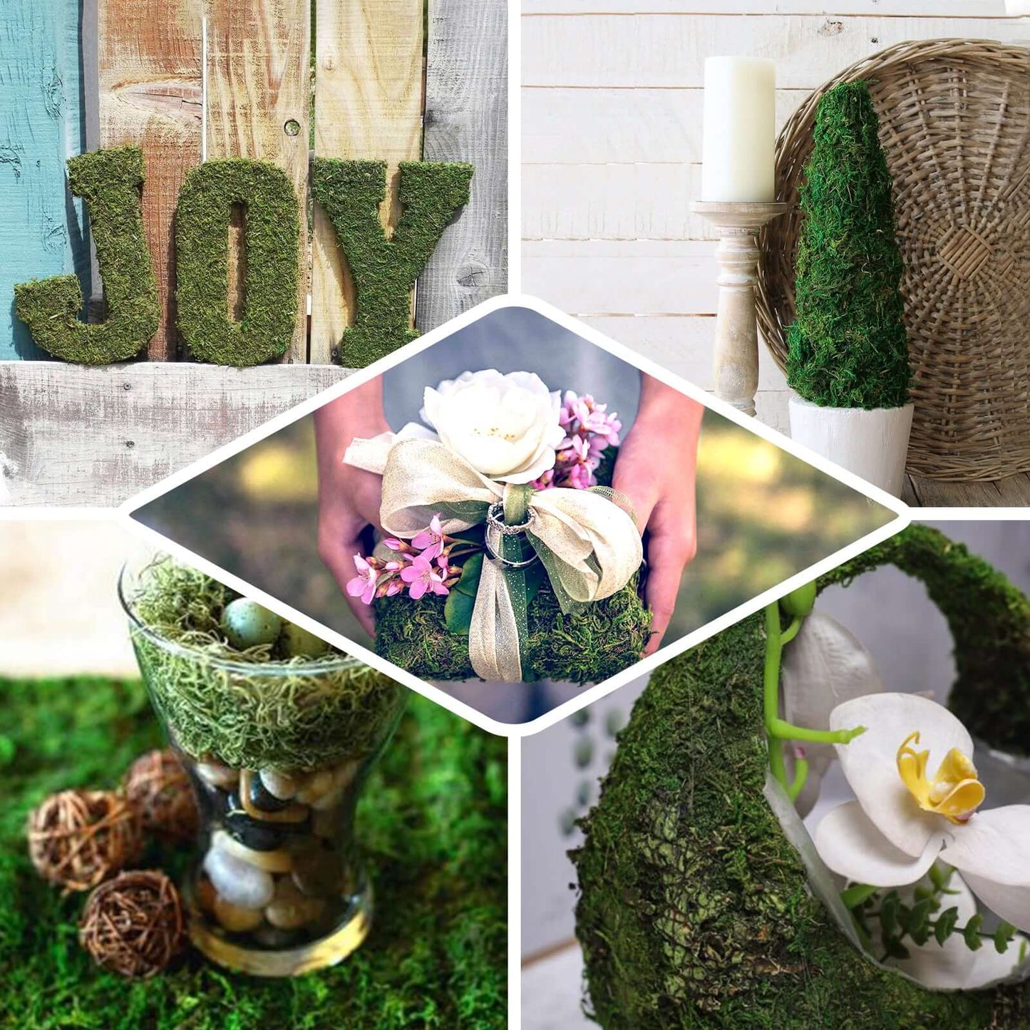 18"x16" Preserved Natural Moss Wall Sheet Roll, Moss Landscape Panel - Linen Luxes