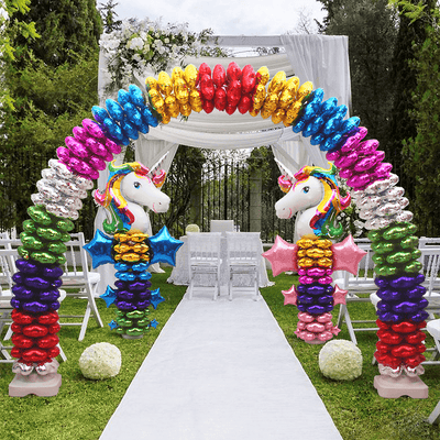 19ft Heavy Duty DIY Balloon Arch Stand Kit, Holds Up To 400 Balloons - Linen Luxes
