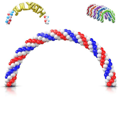 19ft Heavy Duty DIY Balloon Arch Stand Kit, Holds Up To 400 Balloons - Linen Luxes