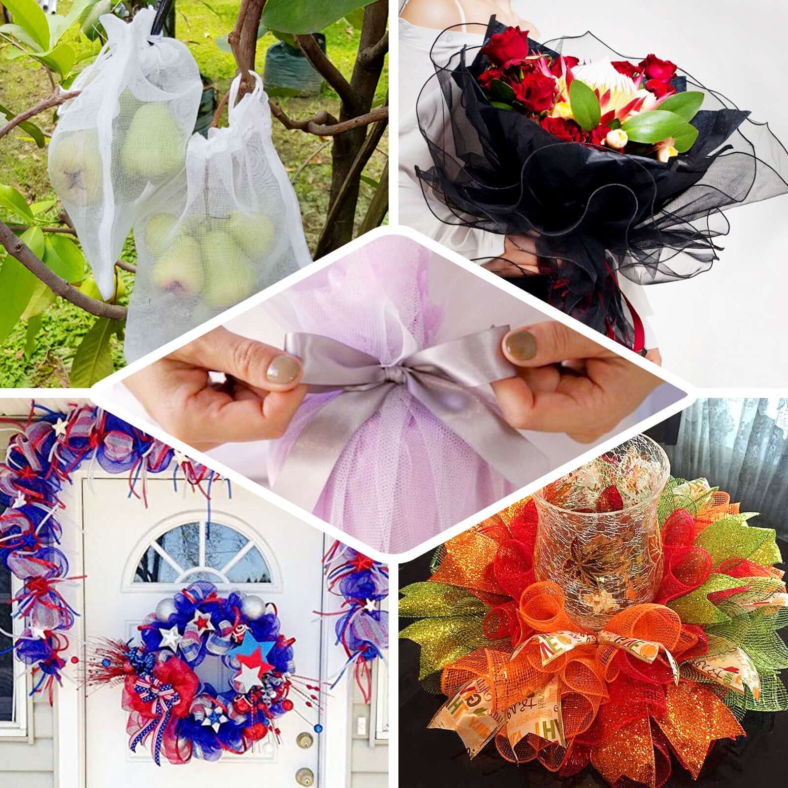 19"x10 Yards Apple Green Polyester Hex Deco Mesh Netting Fabric Roll - Linen Luxes