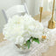 2 Bushes 17" White Artificial Silk Peony Flower Bouquets, Real Touch Peonies Spray
