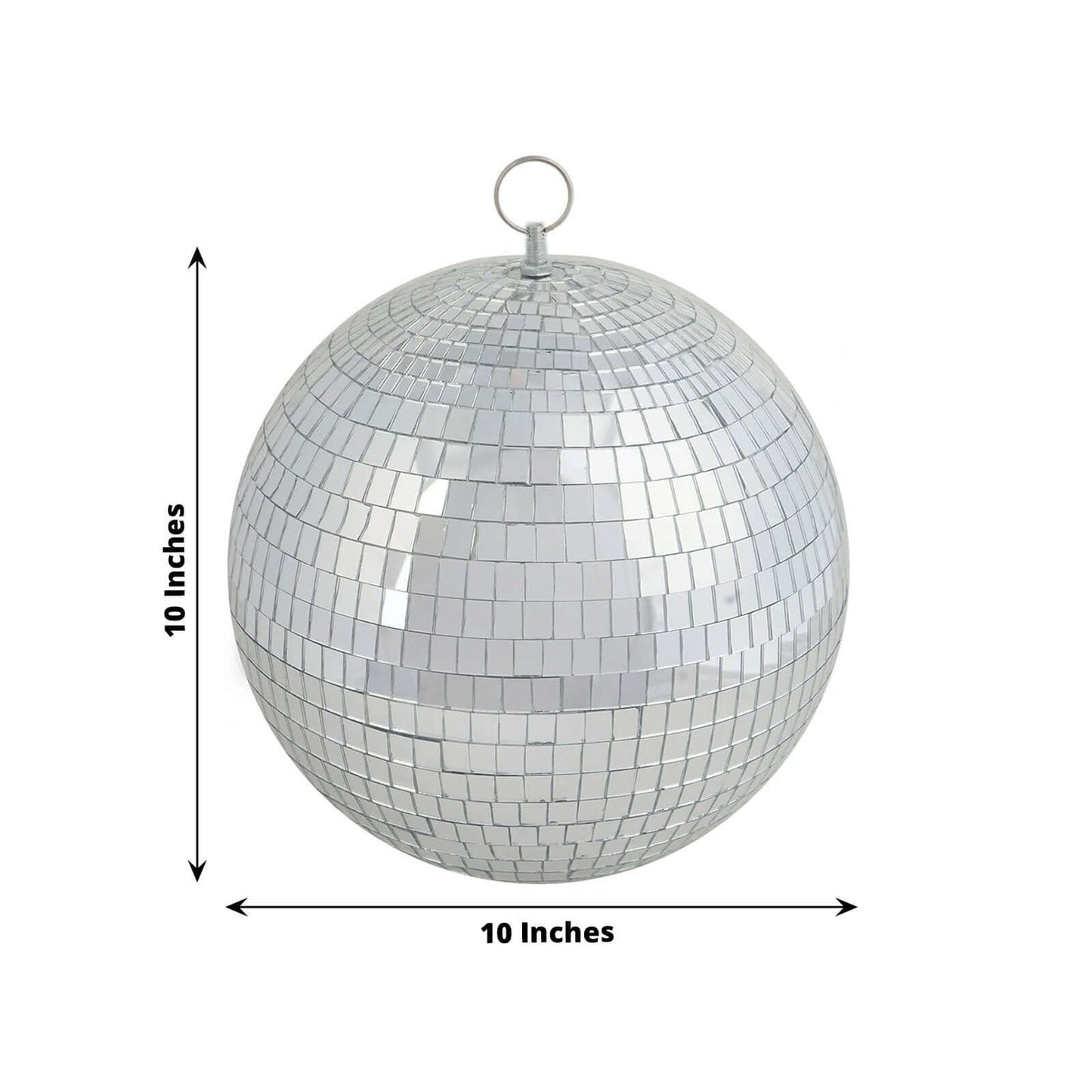 2 Pack 10" Silver Foam Disco Mirror Ball With Hanging Swivel Ring, Holiday Party Decor - Linen Luxes