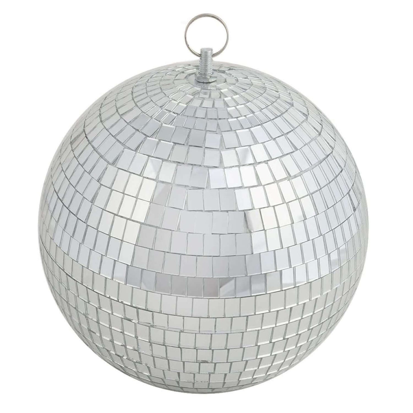 2 Pack 10" Silver Foam Disco Mirror Ball With Hanging Swivel Ring, Holiday Party Decor - Linen Luxes