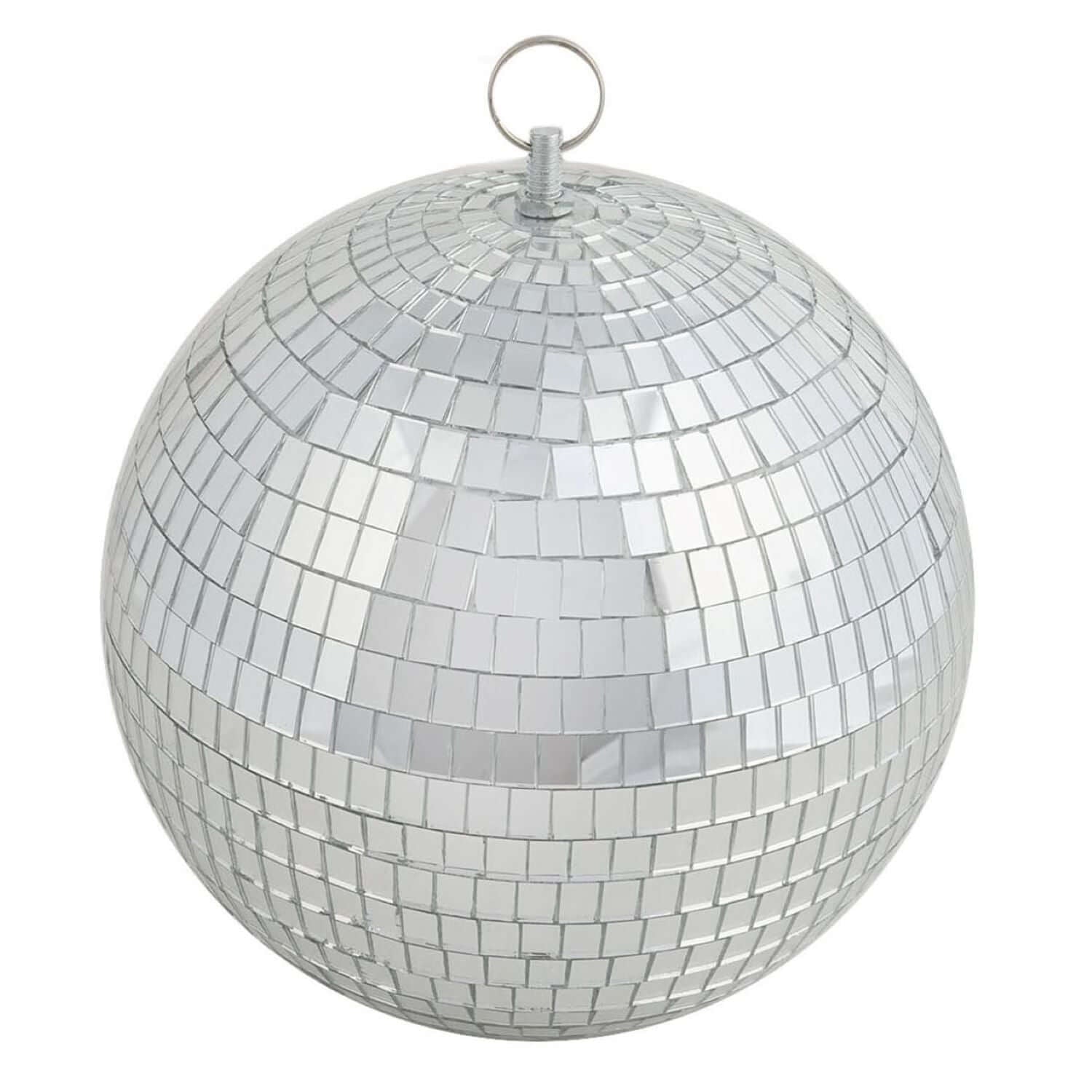 2 Pack 10" Silver Foam Disco Mirror Ball With Hanging Swivel Ring, Holiday Party Decor - Linen Luxes