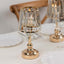 2-Pack 11" Crystal Pendant Candle Holders - Classic Empire Lamp Shade Style in Gold, Votive Candle Stand For Table Centerpieces