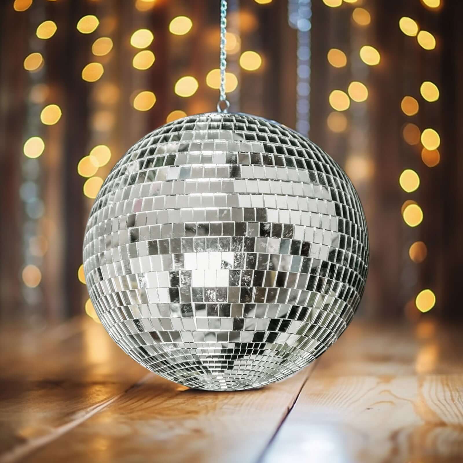 2 Pack 12" Large Silver Foam Disco Mirror Ball With Hanging Swivel Ring, Holiday Party Decor - Linen Luxes