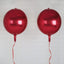 2 Pack 14" 4D Burgundy Sphere Mylar Foil Helium or Air Balloons - Linen Luxes