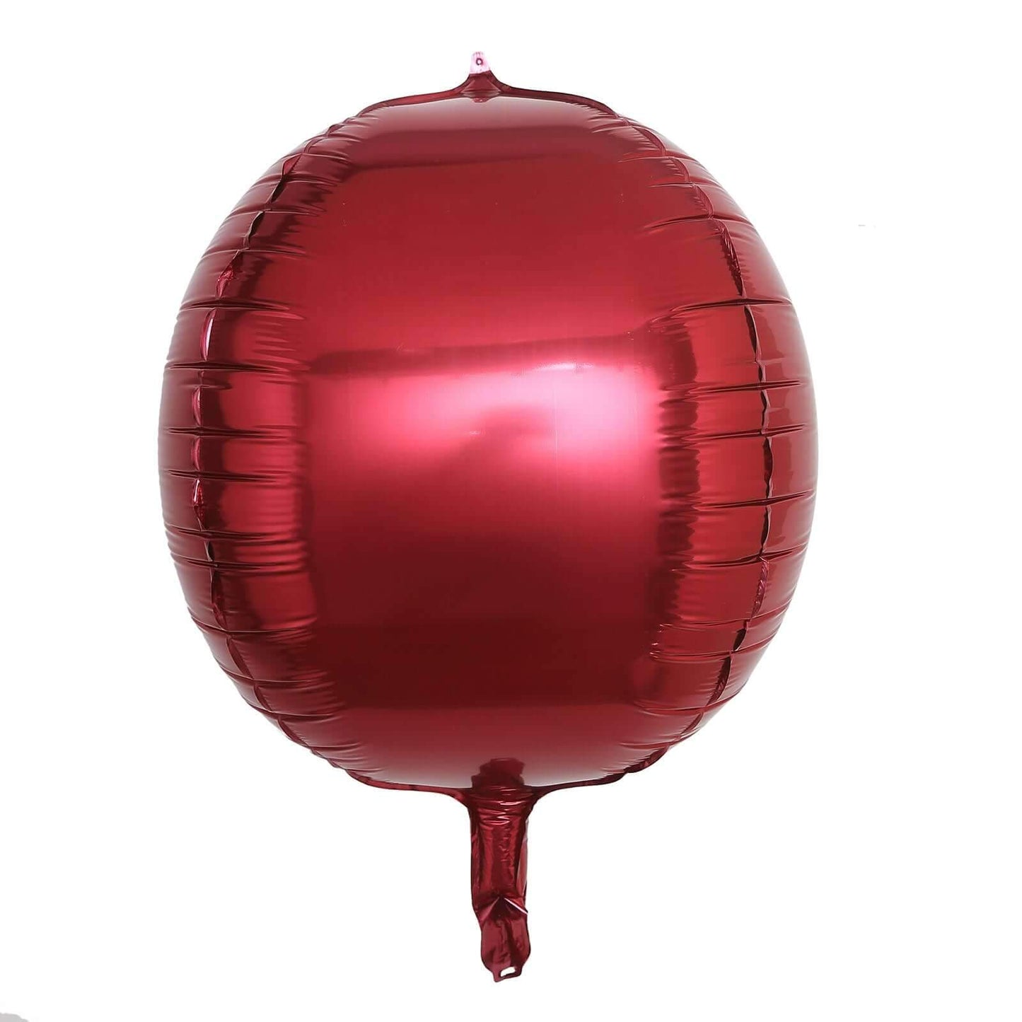 2 Pack 14" 4D Burgundy Sphere Mylar Foil Helium or Air Balloons - Linen Luxes