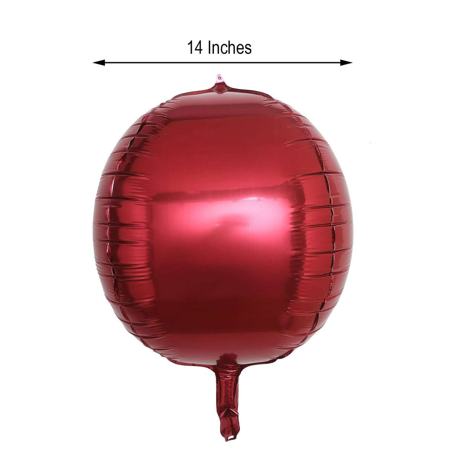 2 Pack 14" 4D Burgundy Sphere Mylar Foil Helium or Air Balloons - Linen Luxes