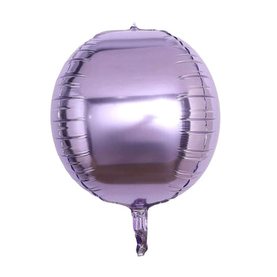 2 Pack 14" 4D Lavender Lilac Sphere Mylar Foil Helium or Air Balloons - Linen Luxes