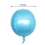 2 Pack 14" 4D Metallic Blue Sphere Mylar Foil Helium or Air Balloons - Linen Luxes