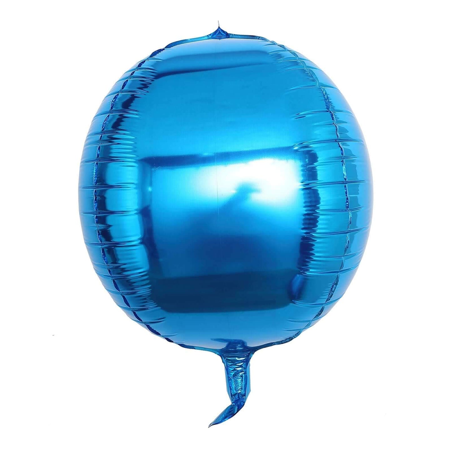 2 Pack 14" 4D Royal Blue Sphere Mylar Foil Helium or Air Balloons - Linen Luxes