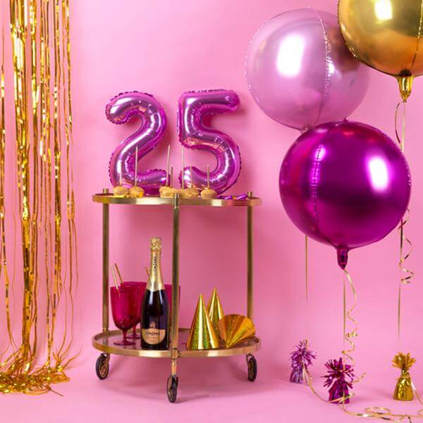 2 Pack 14" 4D Royal Blue Sphere Mylar Foil Helium or Air Balloons - Linen Luxes