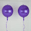 2 Pack 14" 4D Shiny Purple Sphere Mylar Foil Helium or Air Balloons - Linen Luxes