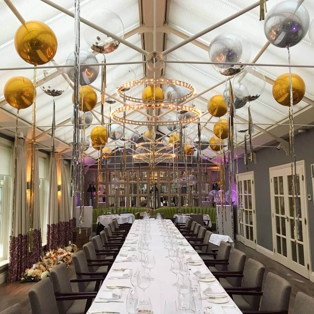 2 Pack 14" 4D Shiny Purple Sphere Mylar Foil Helium or Air Balloons - Linen Luxes