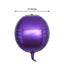 2 Pack 14" 4D Shiny Purple Sphere Mylar Foil Helium or Air Balloons - Linen Luxes