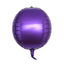 2 Pack 14" 4D Shiny Purple Sphere Mylar Foil Helium or Air Balloons - Linen Luxes