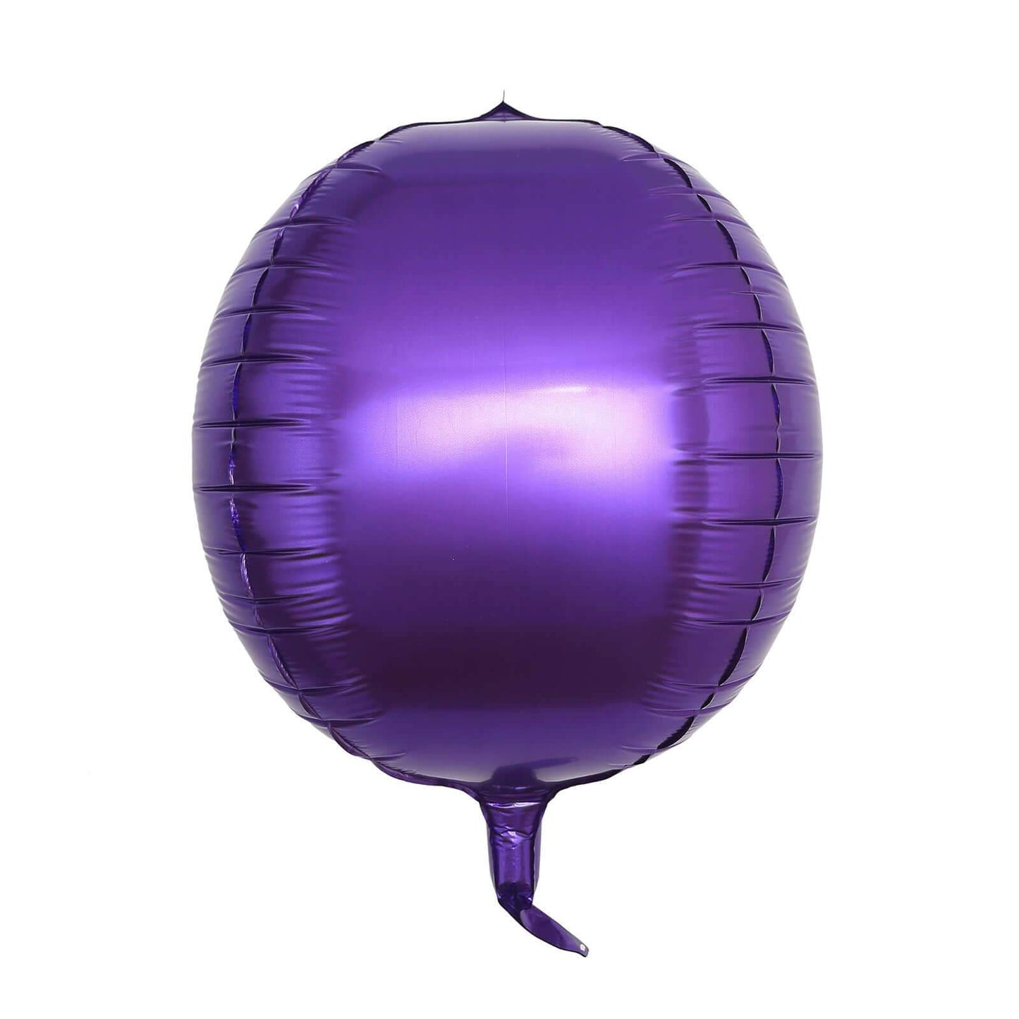 2 Pack 14" 4D Shiny Purple Sphere Mylar Foil Helium or Air Balloons - Linen Luxes
