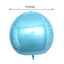 2 Pack 18" 4D Metallic Blue Sphere Mylar Foil Helium or Air Balloons - Linen Luxes