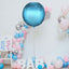 2 Pack 18" 4D Metallic Blue Sphere Mylar Foil Helium or Air Balloons - Linen Luxes