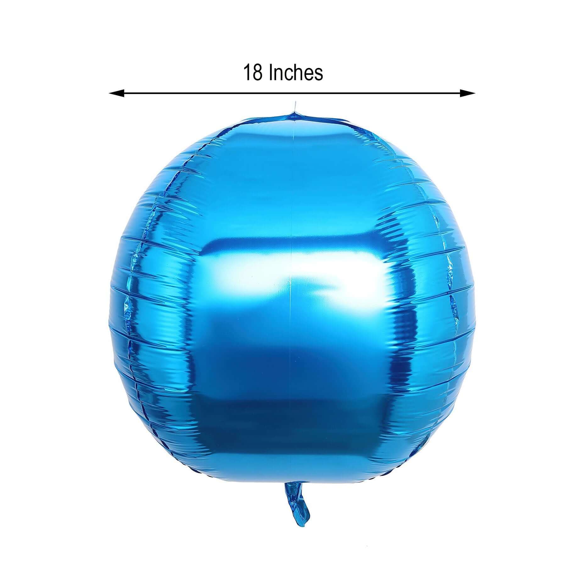2 Pack 18" 4D Royal Blue Sphere Mylar Foil Helium or Air Balloons - Linen Luxes