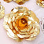 2 Pack 20" Large Metallic Gold Real Touch Artificial Foam DIY Craft Roses - Linen Luxes