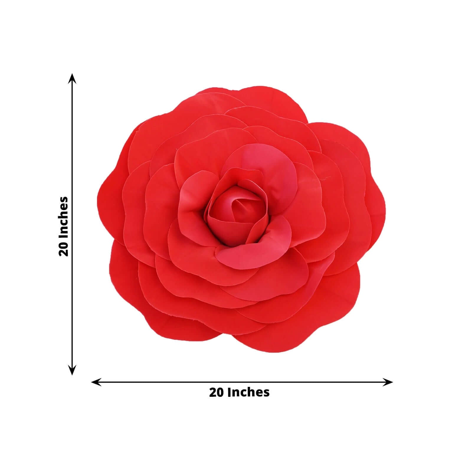2 Pack 20" Large Red Real Touch Artificial Foam DIY Craft Roses - Linen Luxes