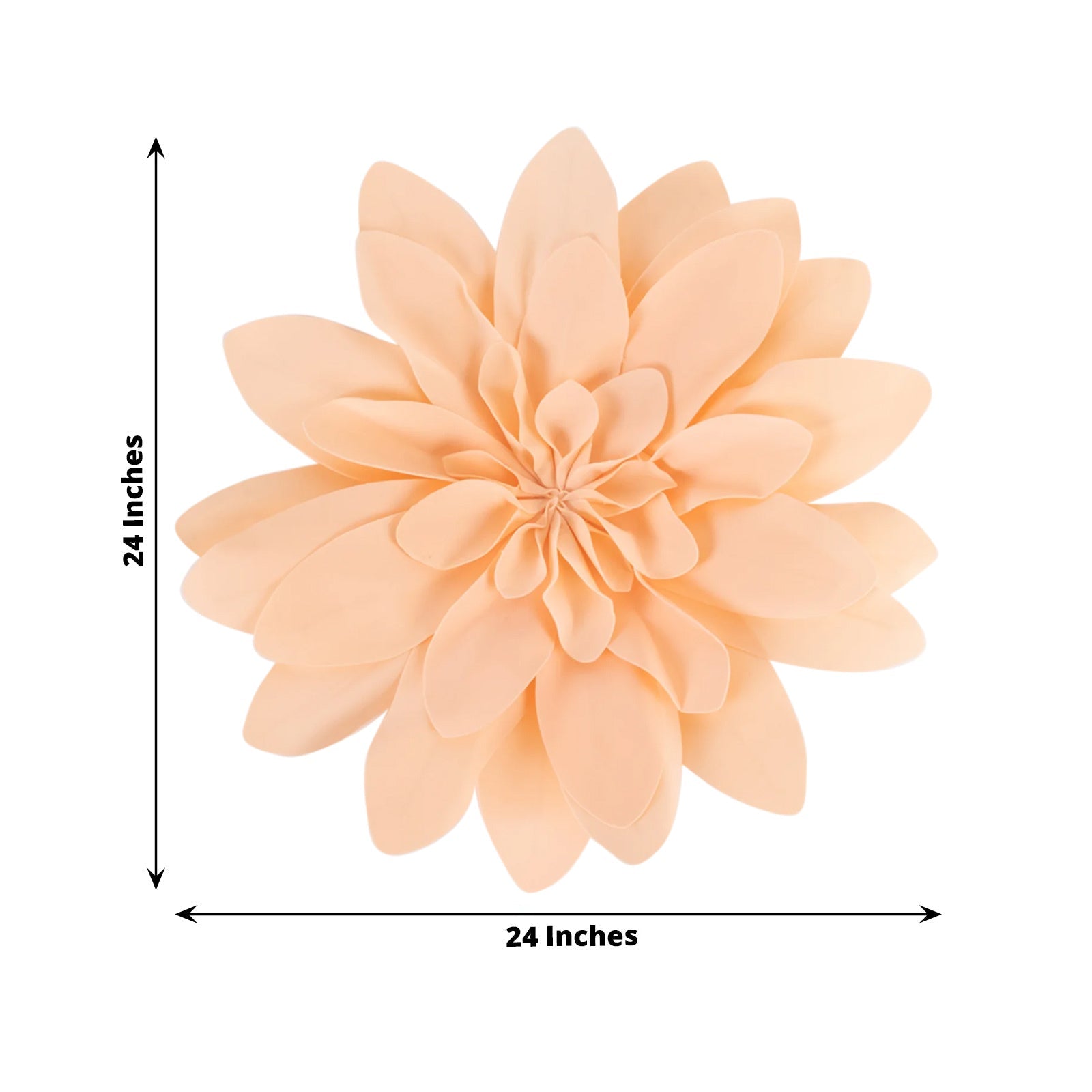 2 Pack 24" Blush Real - Like Soft Foam Craft Daisy Flower Heads - Linen Luxes