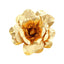 2 Pack 24" Large Metallic Gold Real Touch Artificial Foam DIY Craft Roses - Linen Luxes