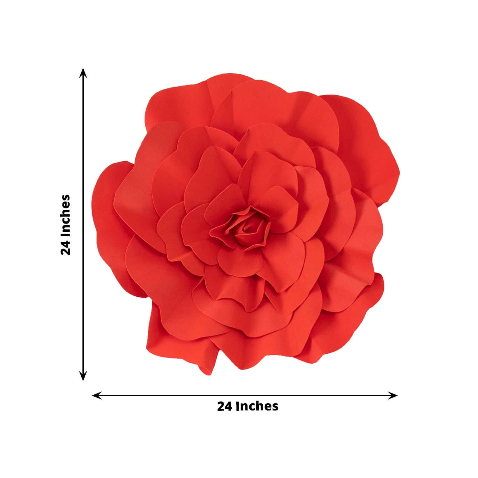 2 Pack 24" Large Red Real Touch Artificial Foam DIY Craft Roses - Linen Luxes