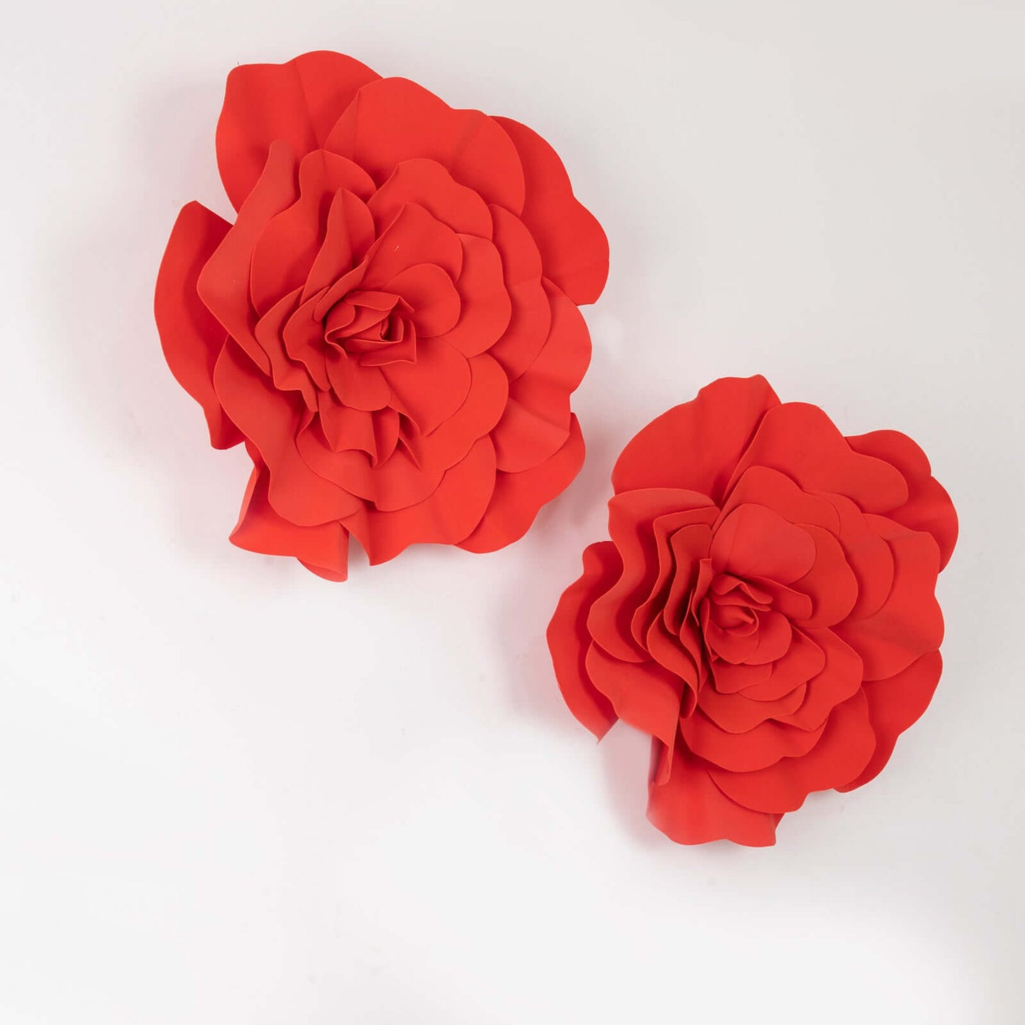 2 Pack 24" Large Red Real Touch Artificial Foam DIY Craft Roses - Linen Luxes
