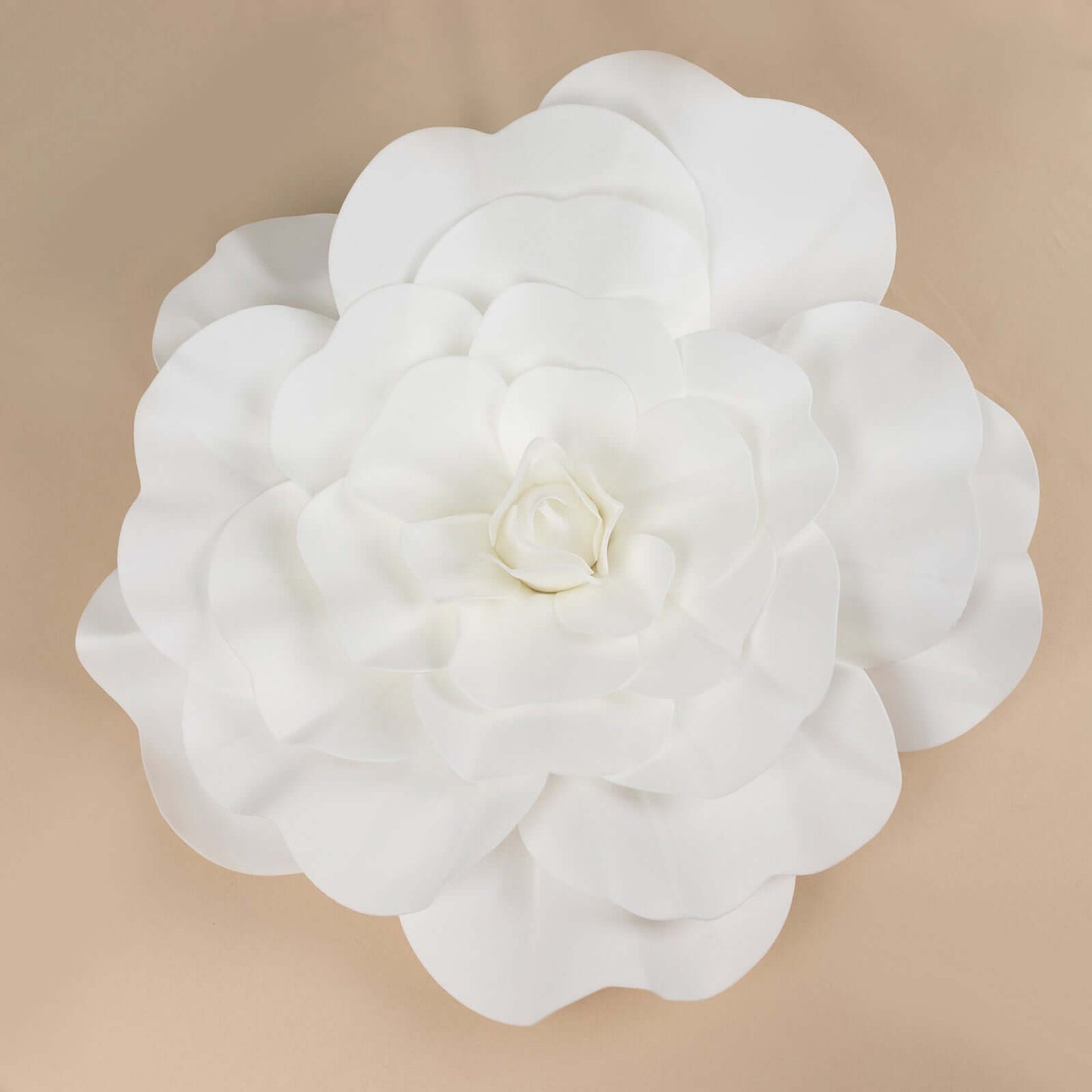 2 Pack 24" Large White Real Touch Artificial Foam DIY Craft Roses - Linen Luxes