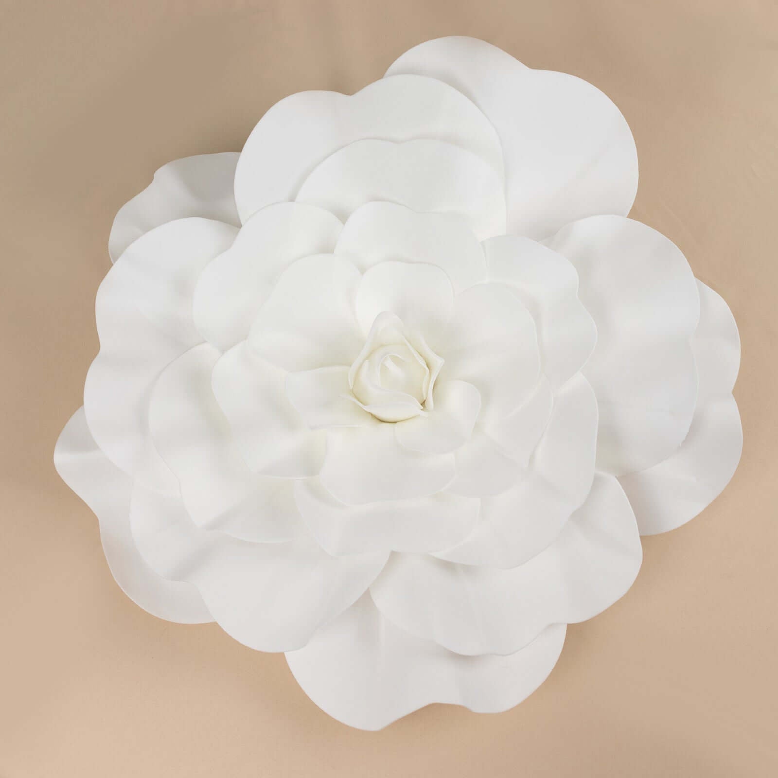 2 Pack 24" Large White Real Touch Artificial Foam DIY Craft Roses - Linen Luxes