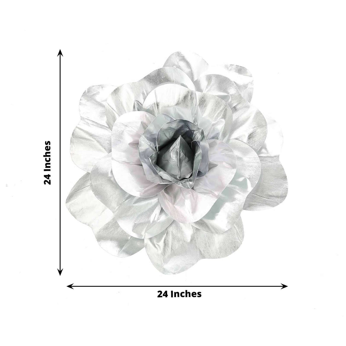 2 Pack 24" Large White Real Touch Artificial Foam DIY Craft Roses - Linen Luxes