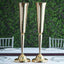2 Pack 29" Gold Metal Trumpet Vases Set, Tall Floral Vase for Flower Arrangements & Table Centerpieces - Linen Luxes