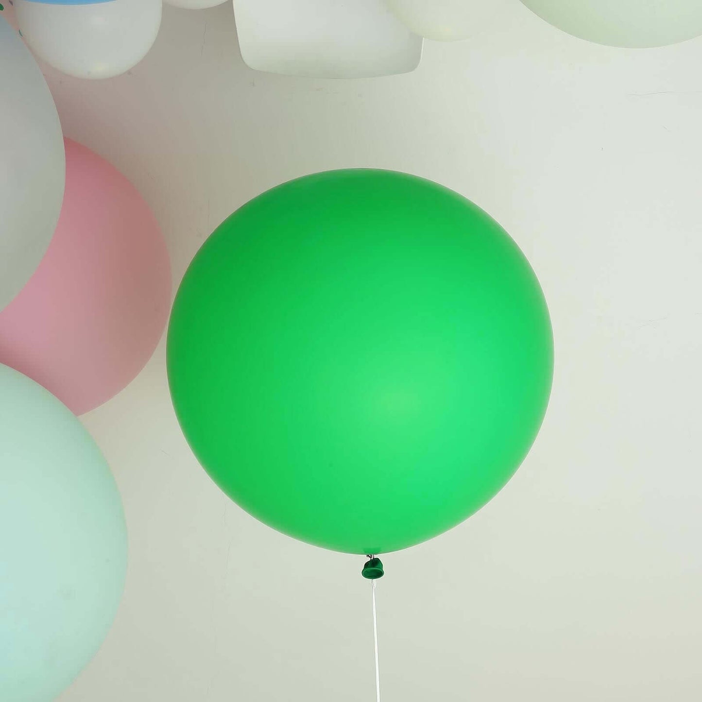 2 Pack 32" Large Matte Green Helium or Air Premium Latex Balloons - Linen Luxes