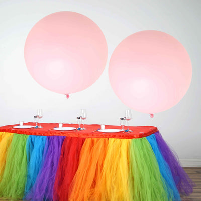2 Pack 32" Large Matte Pastel Blush Helium or Air Latex Balloons - Linen Luxes
