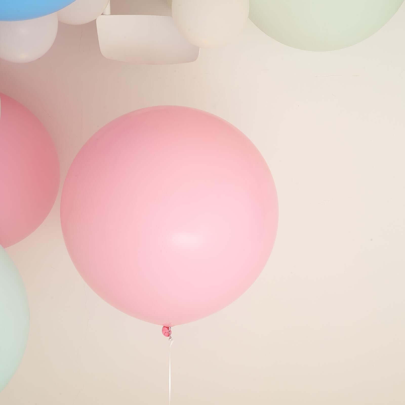 2 Pack 32" Large Matte Pastel Blush Helium or Air Latex Balloons - Linen Luxes