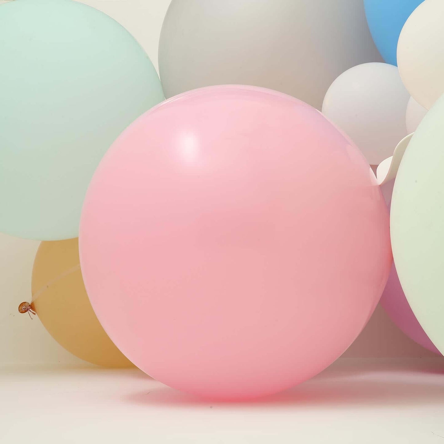 2 Pack 32" Large Matte Pastel Blush Helium or Air Latex Balloons - Linen Luxes