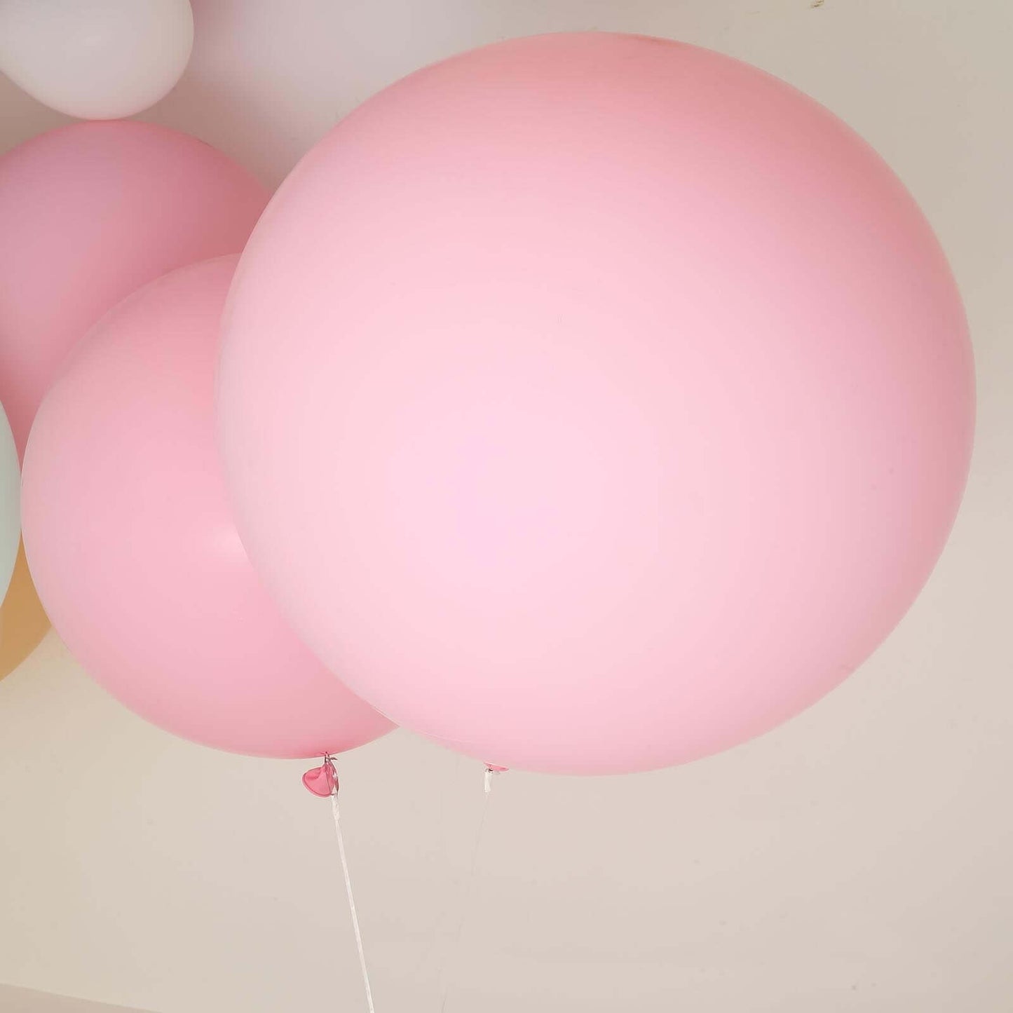 2 Pack 32" Large Matte Pastel Blush Helium or Air Latex Balloons - Linen Luxes