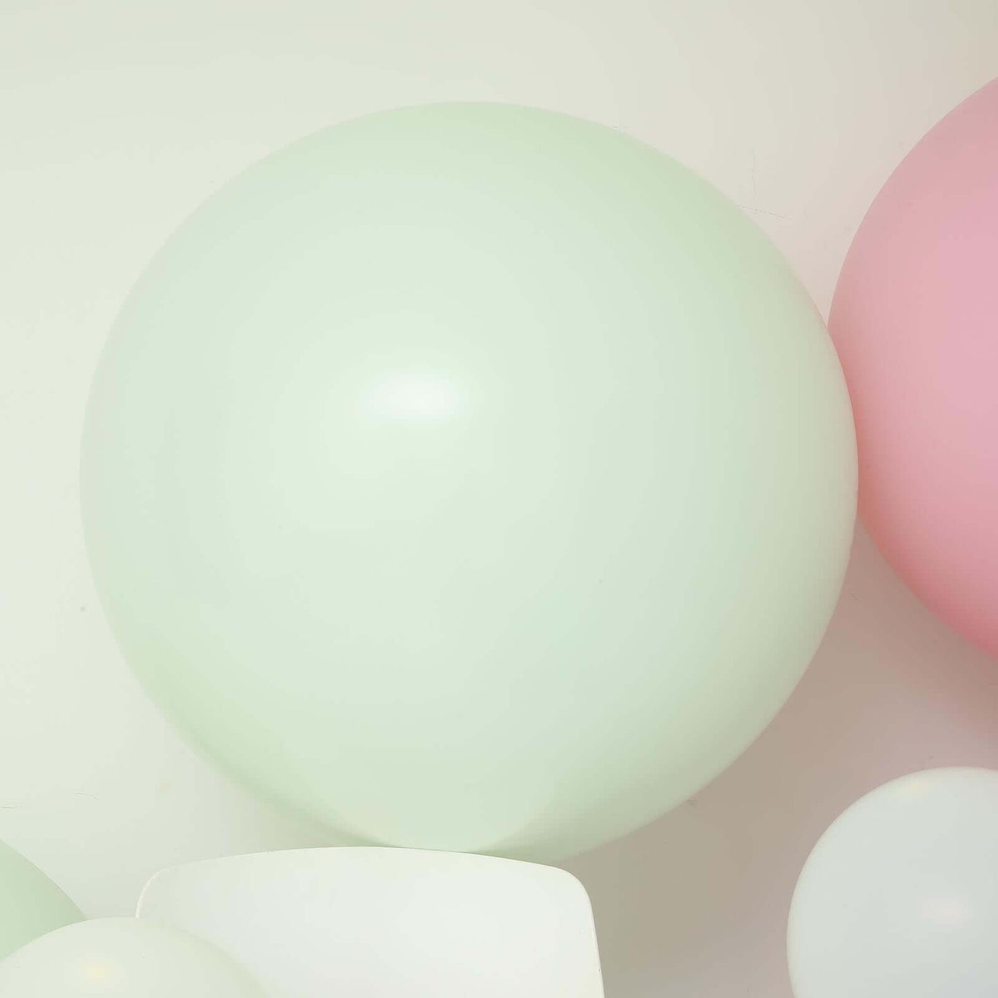 2 Pack 32" Large Matte Pastel Mint Helium Air Premium Latex Balloons - Linen Luxes