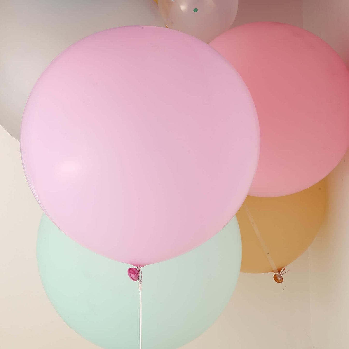 2 Pack 32" Large Matte Pastel Pink Helium Air Premium Latex Balloons - Linen Luxes