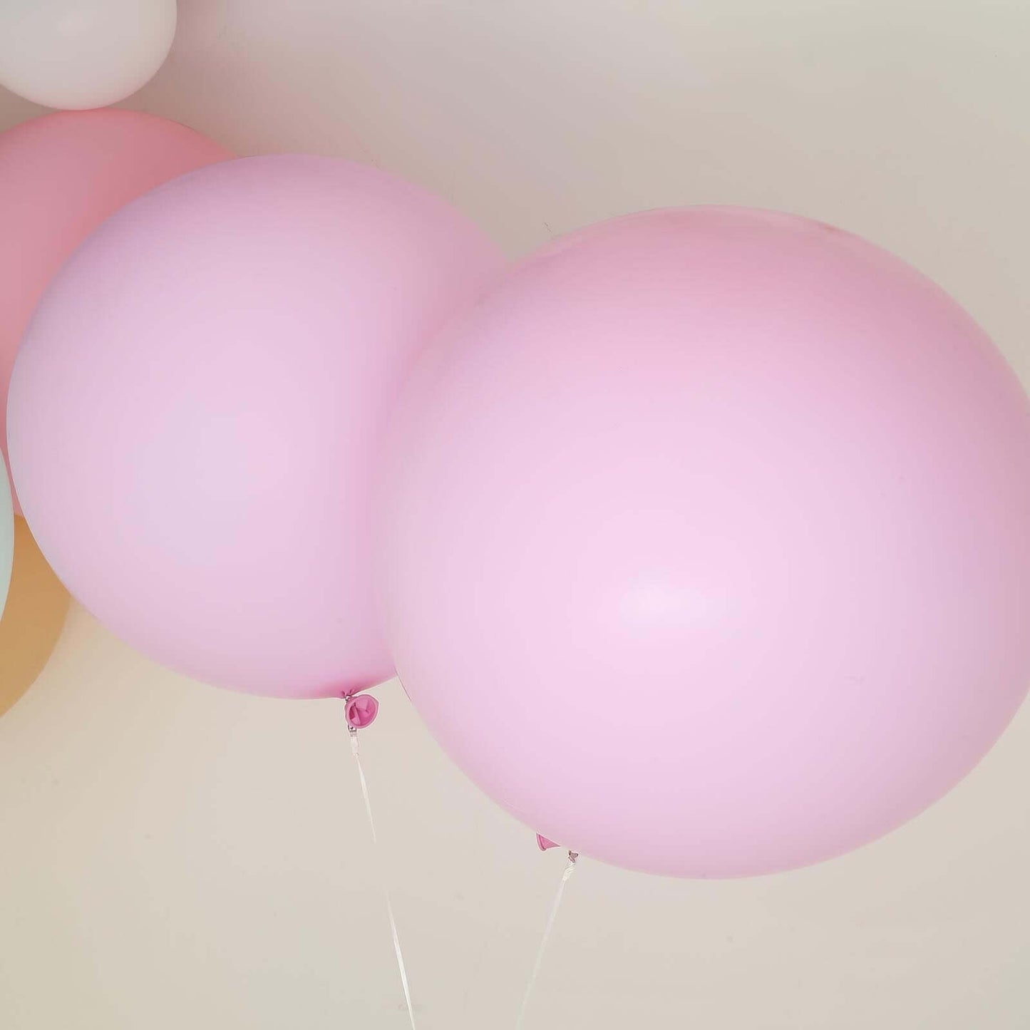 2 Pack 32" Large Matte Pastel Pink Helium Air Premium Latex Balloons - Linen Luxes