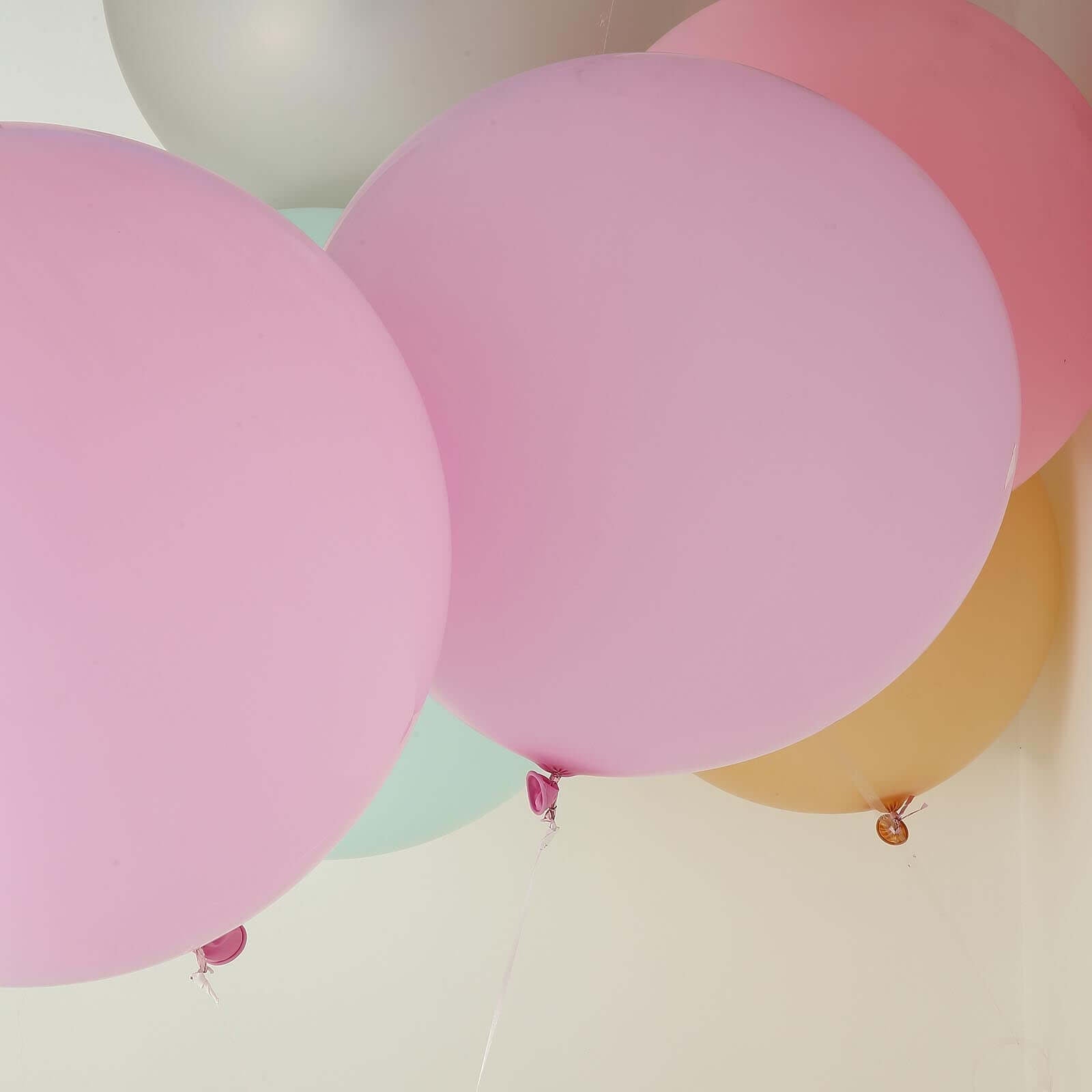 2 Pack 32" Large Matte Pastel Pink Helium Air Premium Latex Balloons - Linen Luxes