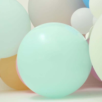 2 Pack 32" Large Matte Pastel Seafoam Helium or Air Latex Balloons - Linen Luxes