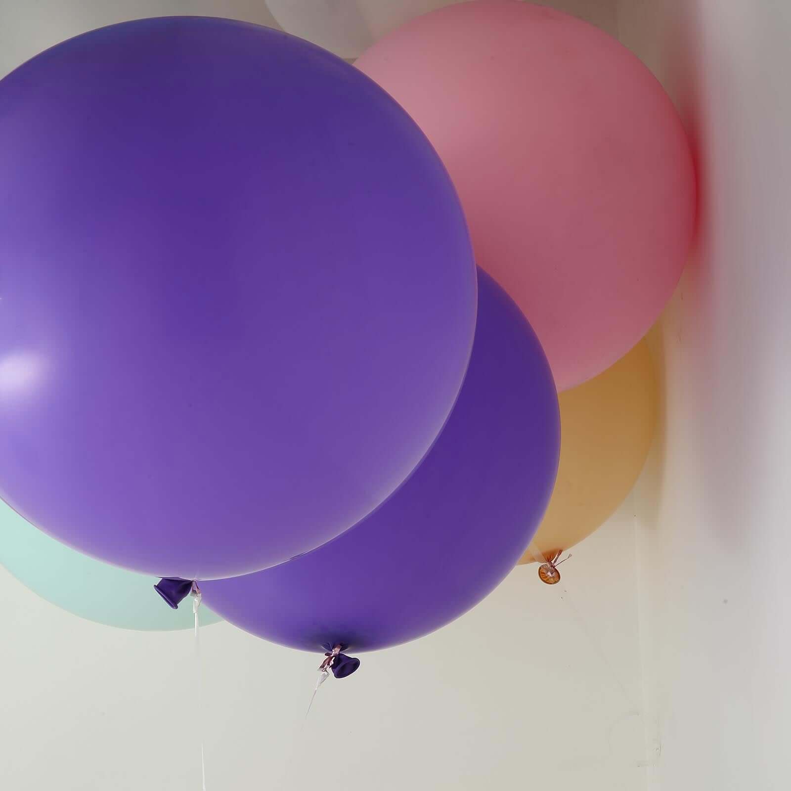 2 Pack 32" Large Matte Purple Helium or Air Premium Latex Balloons - Linen Luxes