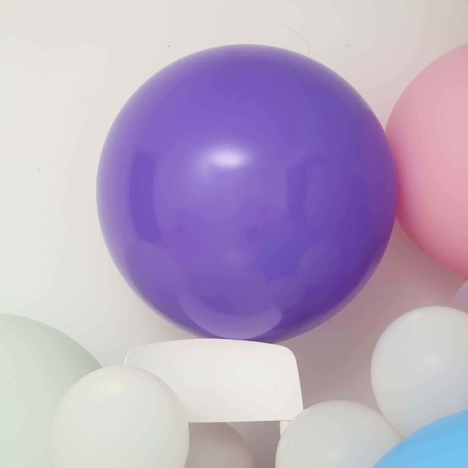 2 Pack 32" Large Matte Purple Helium or Air Premium Latex Balloons - Linen Luxes