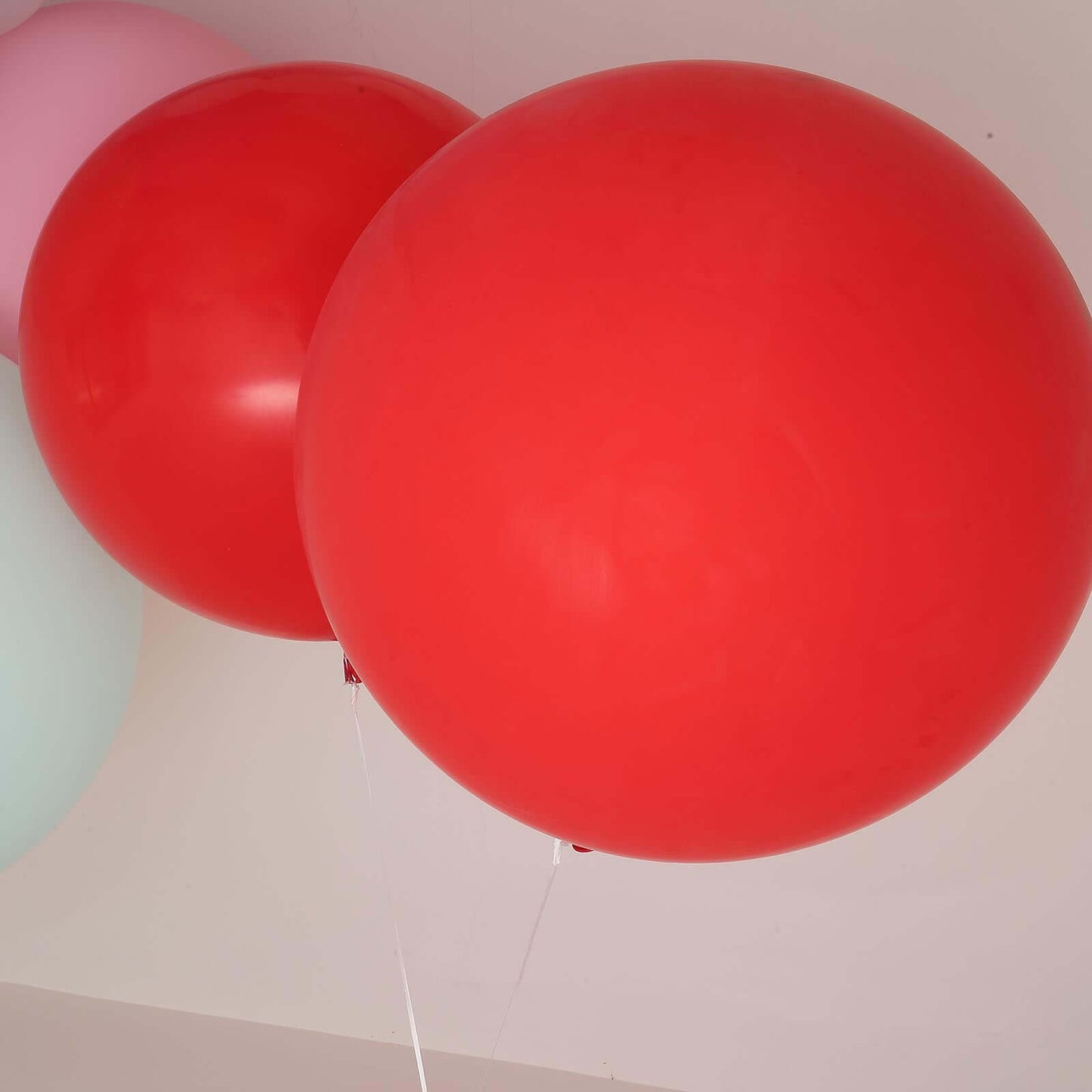 2 Pack 32" Large Matte Red Helium or Air Premium Latex Balloons - Linen Luxes