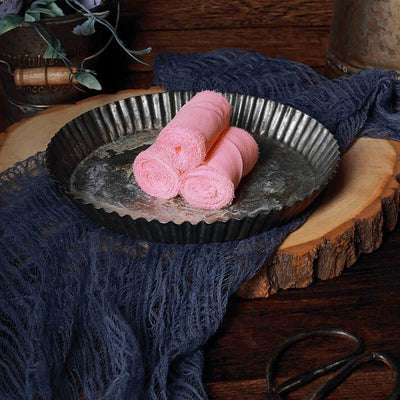 2 Pack 6yd Pink Silk - Like Chiffon Linen Ribbon Roll For Bouquets, Wedding Invitations Gift Wrapping - Linen Luxes